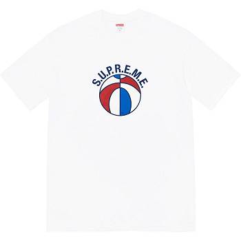 White Supreme League Tee T Shirts | Supreme 399VD